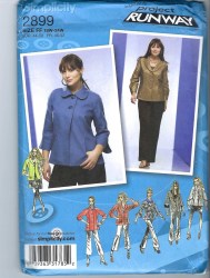 2899 SIMPLICITY RUNWAY COLLAR JACKET PATTERN 18W-24W UNCUT